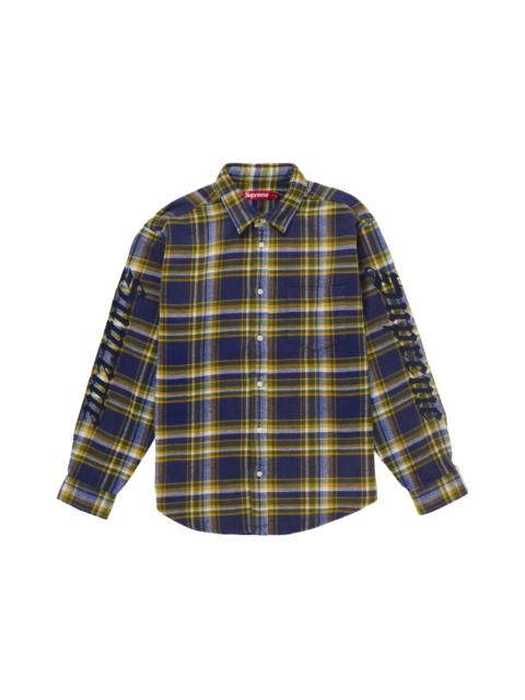Supreme Supreme Old English Plaid Flannel Shirt Blue