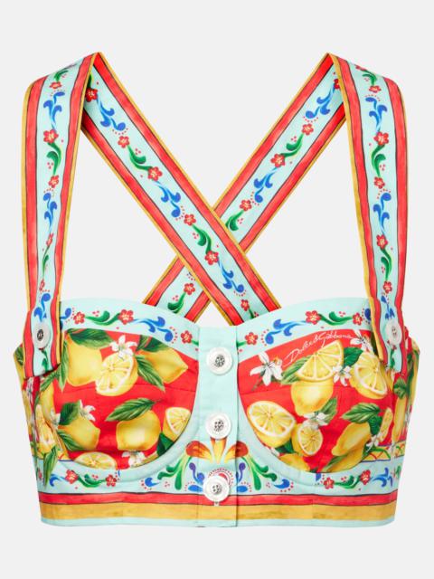 Dolce & Gabbana Printed bra top