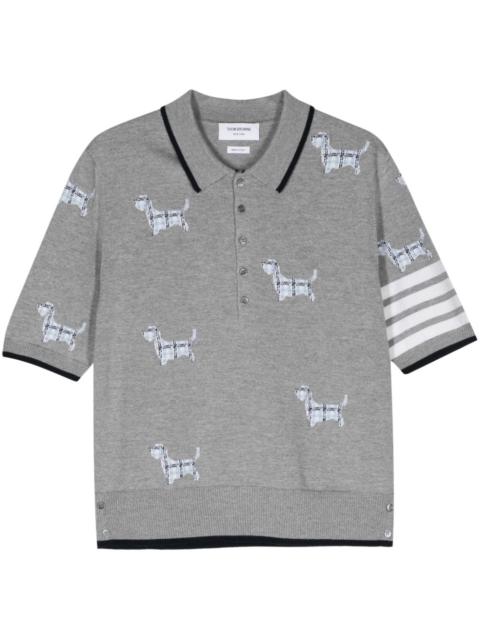 Thom Browne Hector intarsia-knit polo shirt