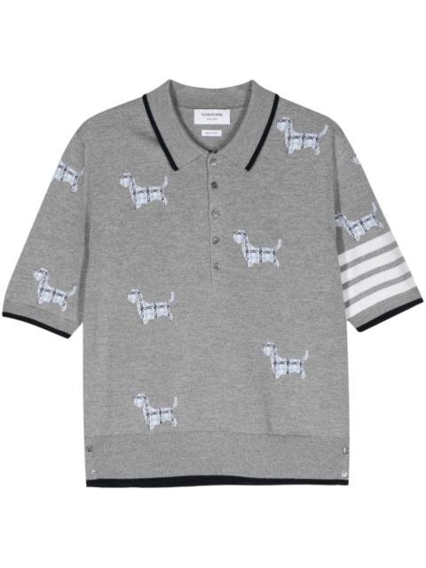 Hector intarsia-knit polo shirt