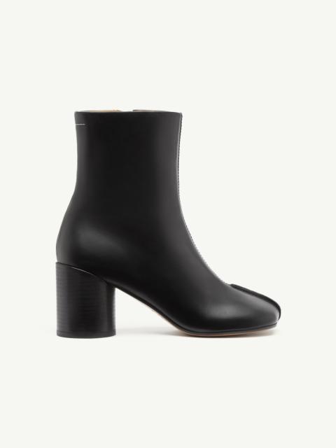 Stitch-out Leather Ankle Boots