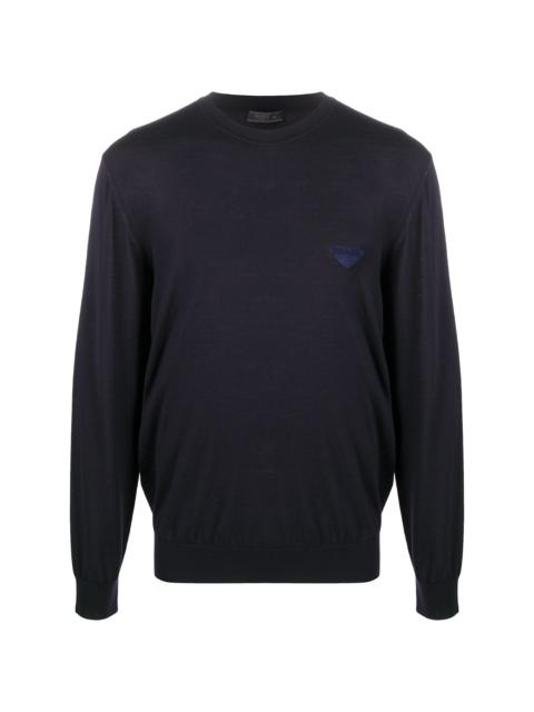 logo knitted jumper