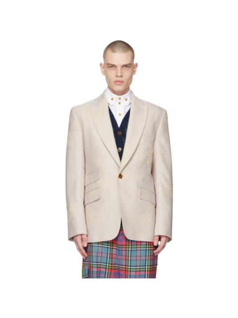 Vivienne Westwood Beige Jacquard Blazer