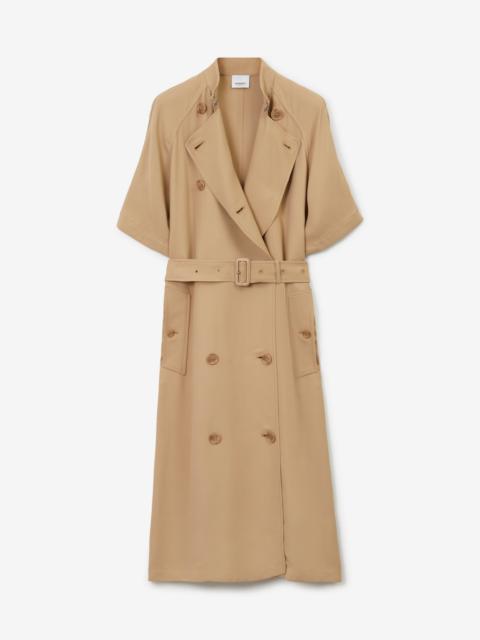 Short-sleeve Viscose Cady Trench Dress