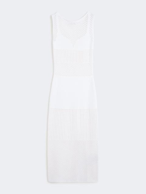 Sportmax FESTA Long stretch viscose dress - WHITE