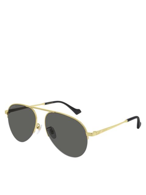 Aviator Sunglasses Gold & Grey GG0742S