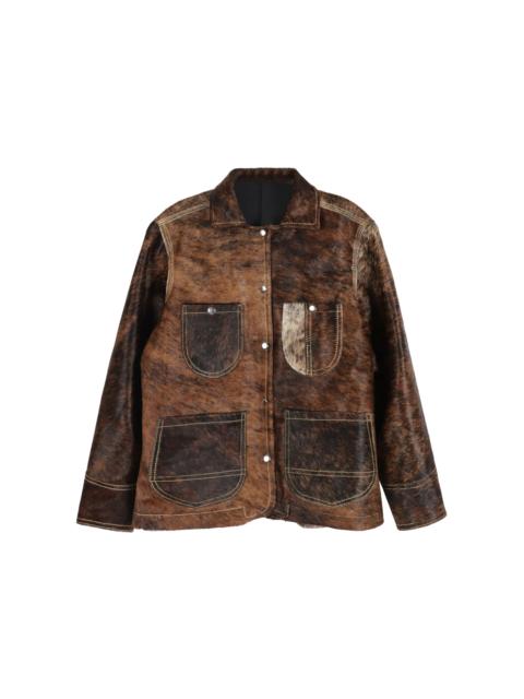 RACHEL COMEY Minelli Leather Jacket animal