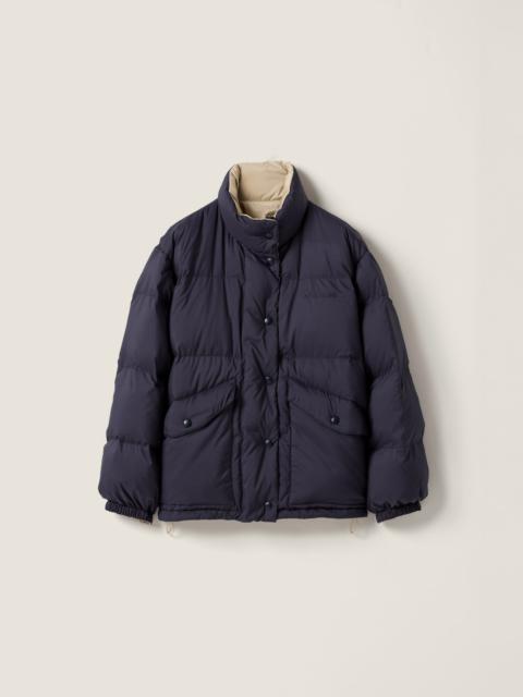 Miu Miu Reversible technical pongé down jacket