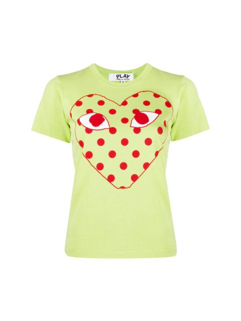 polk-dot heat print T-shirt