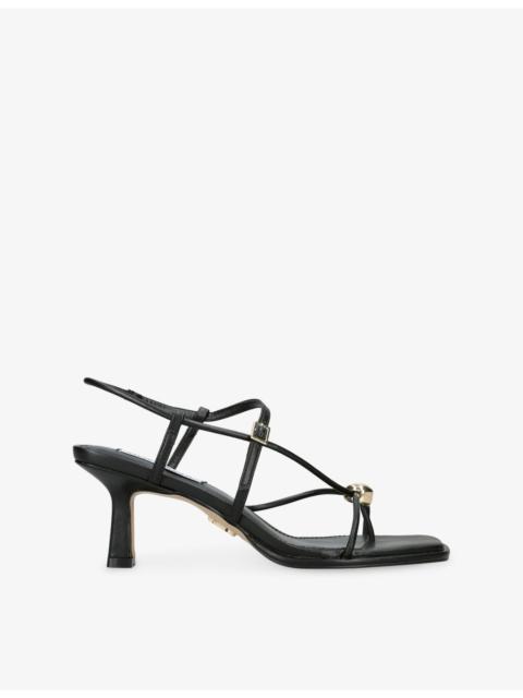 STEVE MADDEN Jackpots Faux-Leather Heeled Sandals