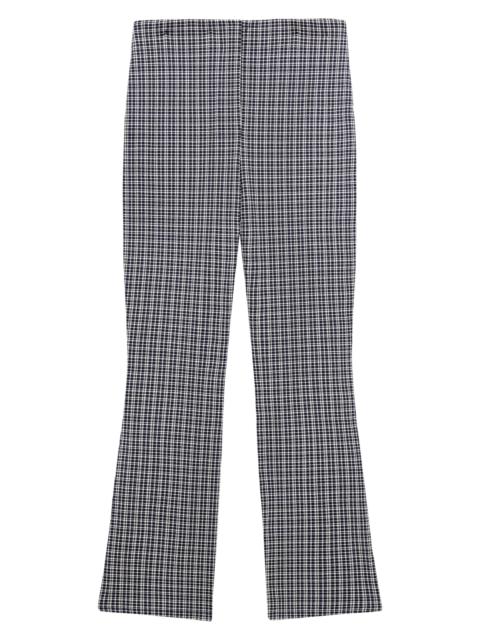 Theory Women's High Rise Plaid Flared Pants - Almond Multi