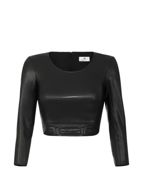 ELISABETTA FRANCHI embossed-logo top