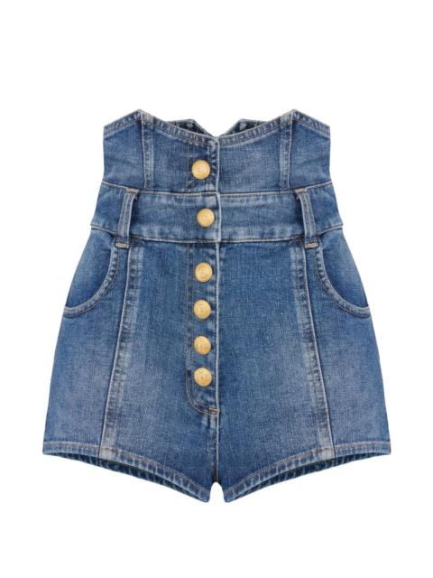 ELISABETTA FRANCHI buttoned denim shorts
