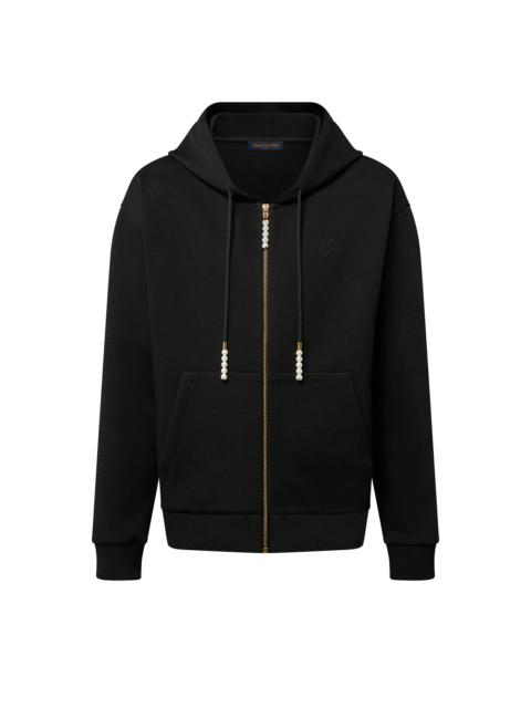 Louis Vuitton Embroidered Jersey Zip Through Hoodie