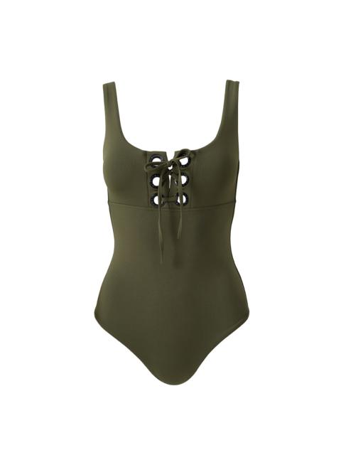 MELISSA ODABASH LONDON OLIVE SWIMSUIT
