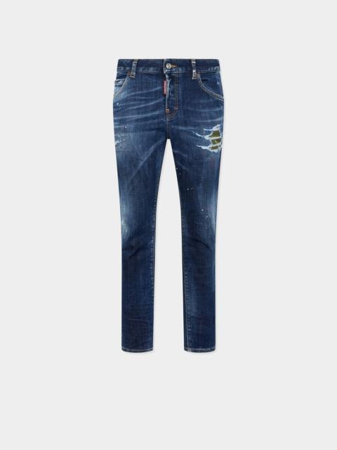 DSQUARED2 DARK BUSTED REBEL TEDDY JEANS
