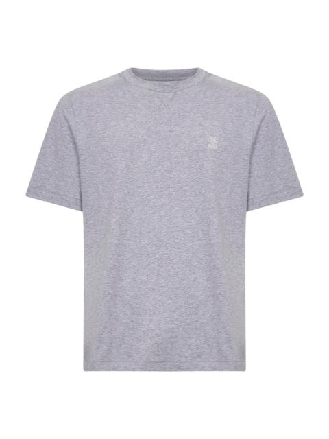Brunello Cucinelli Grey Solomeo crest crewneck T-shirt