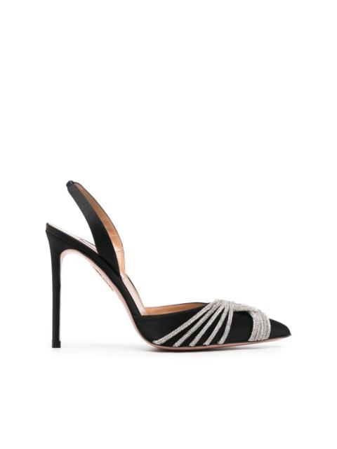 AQUAZZURA crystal-embellished 115mm heeled pumps