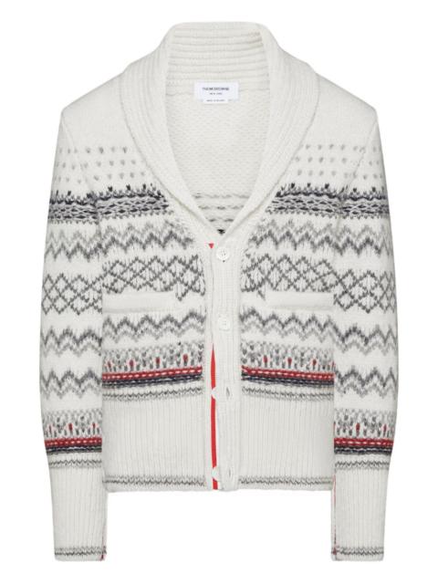 Thom Browne Donegal knitted tweed cardigan