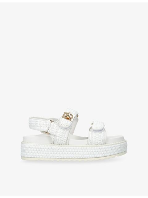 STEVE MADDEN Bigmona Raffia Flat Sandals