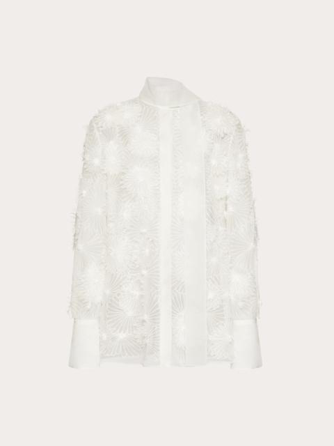 Valentino EMBROIDERED ORGANZA SHIRT