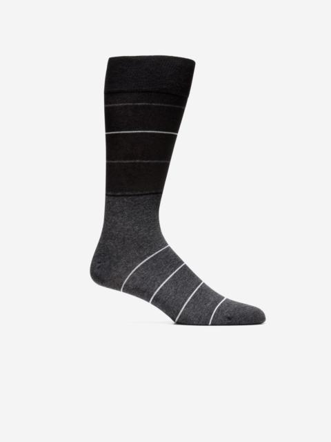 COLE HAAN Men's Color Block Stripe Dress Crew Socks