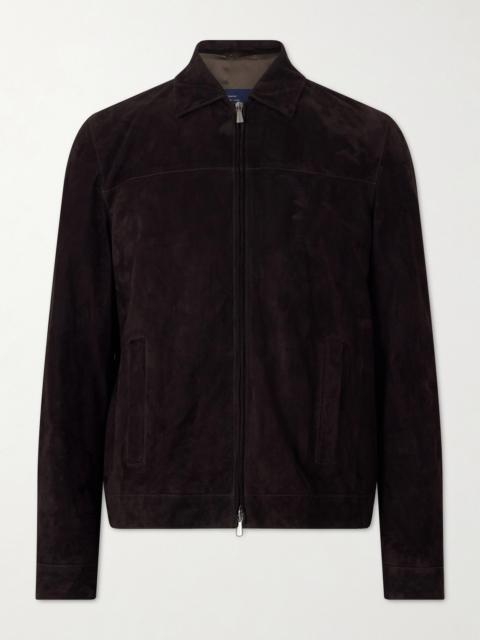 THOM SWEENEY Suede Bomber Jacket