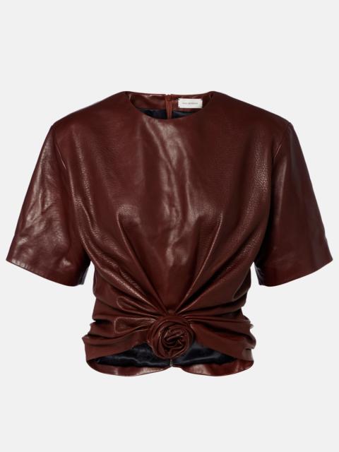 MAGDA BUTRYM Cropped leather top