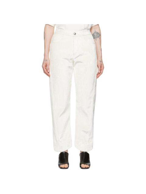 Jil Sander Off-White Viscose Trousers