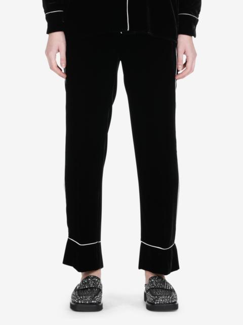 N°21 PIPED STRAIGHT-LEG TROUSERS