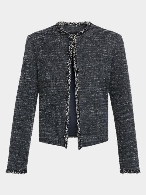 WEEKEND Max Mara Faro Fringed Boucle Jersey Jacket