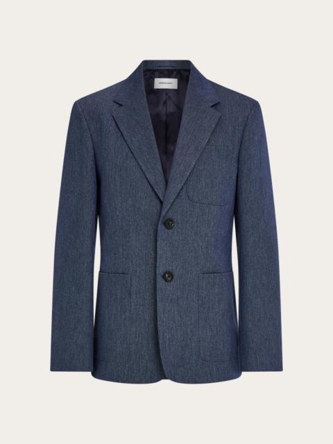 FERRAGAMO Single breasted denim blazer