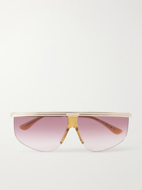 Chloé D-frame gold-tone sunglasses Red