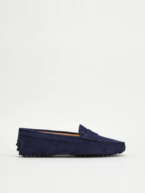 Tod's GOMMINO DRIVING SHOES IN SUEDE - BLUE