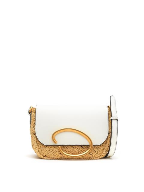 Oscar de la Renta RAFFIA CROCHET OATH SHOULDER BAG