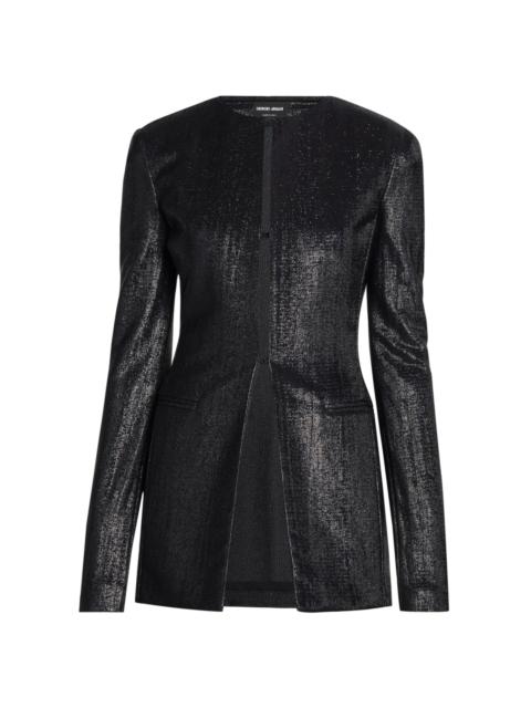 GIORGIO ARMANI Women's Sparkle Round-Neck Jacket - Black
