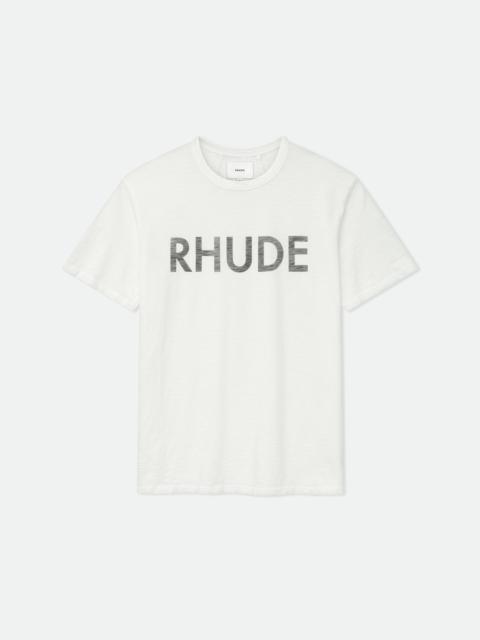 【関税 送料無料】Rhude Flocked Burnout Tシャツ Rhude FLOCKED BURNOUT TEE | REVERSIBLE