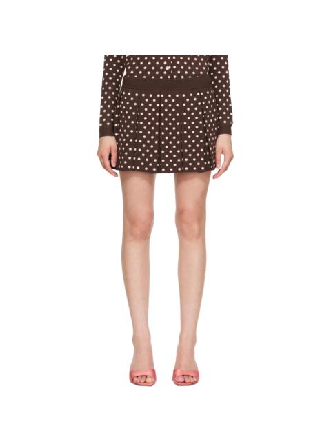 SANDY LIANG Brown Ermine Miniskirt
