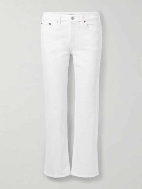 RE/DONE Slim Straight Crop mid-rise slim-leg jeans White