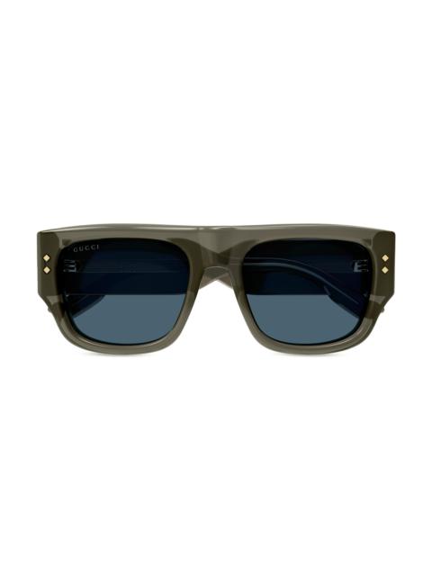 GUCCI Men's Nouvelle Vague 54MM Square Acetate Sunglasses - Grey