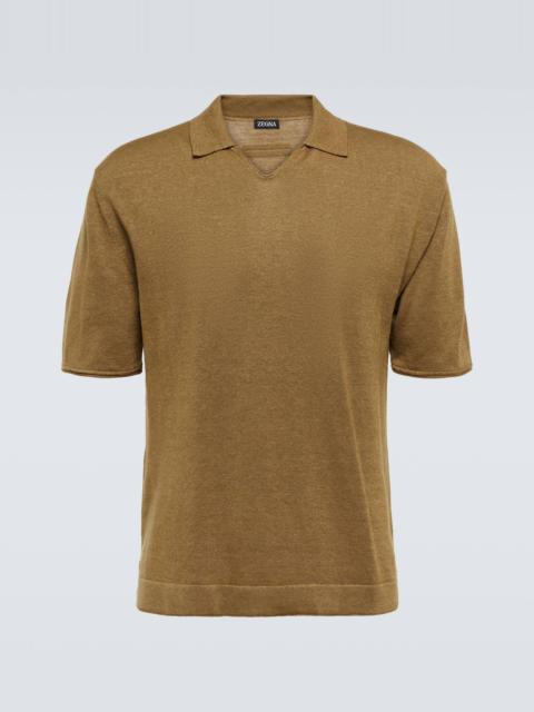 ZEGNA Cotton piqué polo shirt