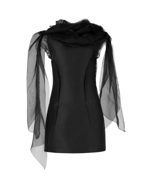 entire studios SHIFT DRESS BLACK SATIN