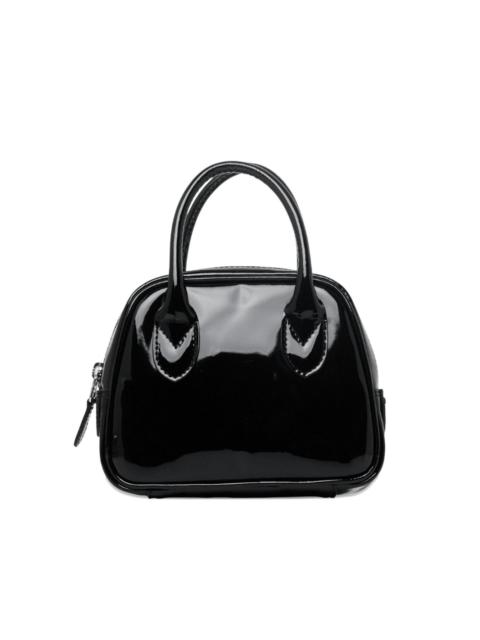 Comme Des Garçons top-handle patent-leather tote bag