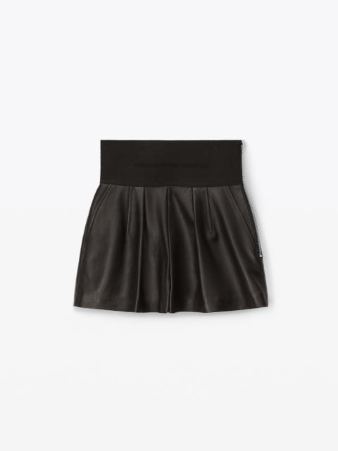 Alexander Wang SAFARI SHORT IN PLONGE LEATHER