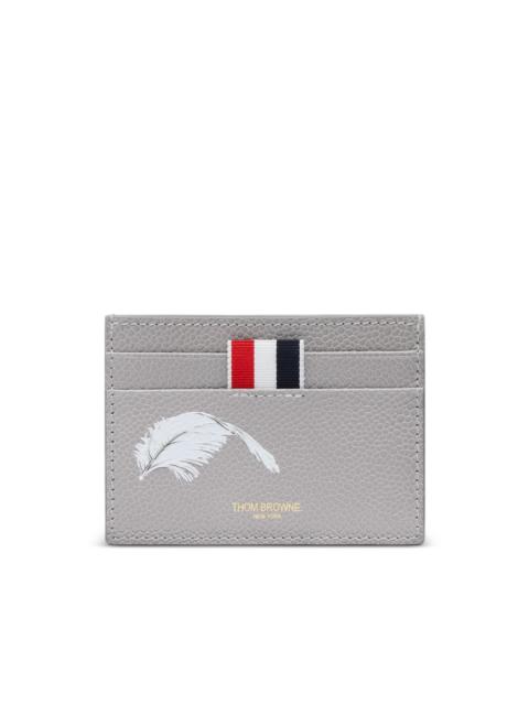 Thom Browne feather-print card holder