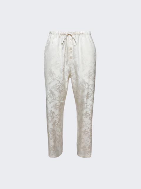 Football Jacquard Pajama Pants Cream