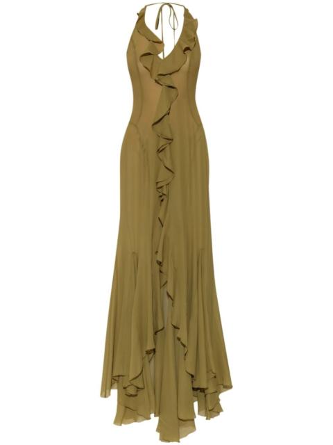 MISBHV ruffle-detailing midi dress