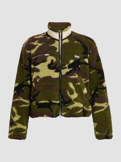 Rhude Men's Parilla Camouflage Wool-Blend Fleece Jacket - Green Brown Black