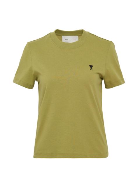 AMI Paris Cropped Contrasted ADC T-Shirt