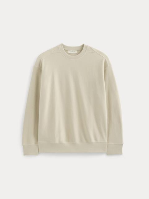 EVERLANE TWILL TERRY JACQUARD CREW SWEATSHIRT